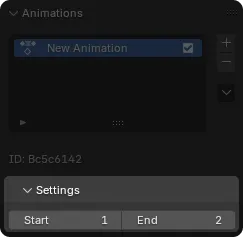 Animation settings sub-panel