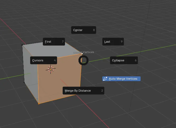 Merge Vertex Pie Menu